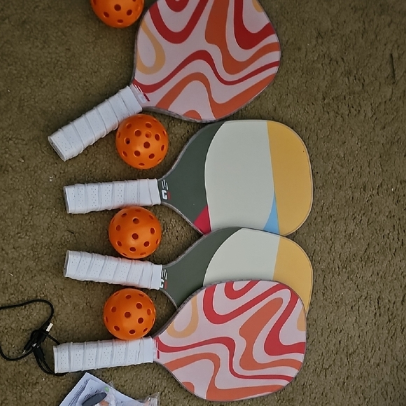 Genesis LED Pickleball Paddle Set with Orange Ball
